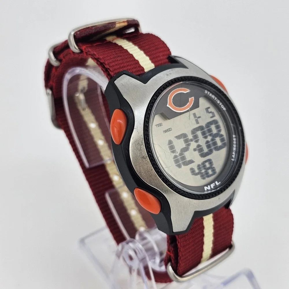 Chicago‎ Bears Digital Men's Watch Game Time 44MM New Canvas Band New Battery